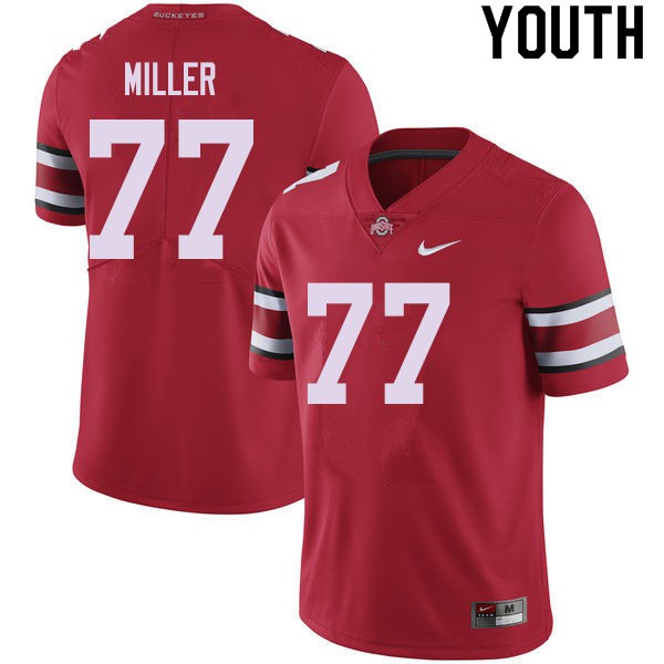 Ohio State Buckeyes #77 Harry Miller Youth High School Jersey Red